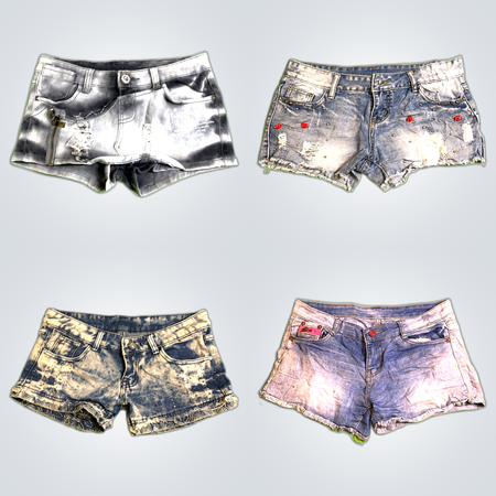 Distressed Denim Shorts Bundle