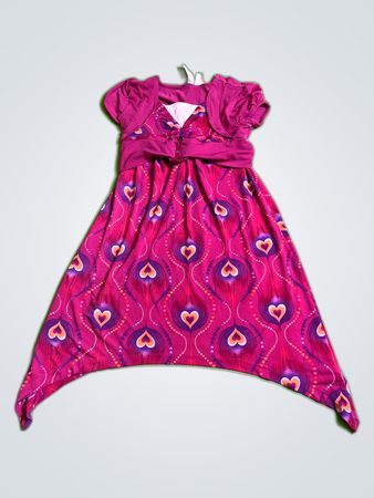 Route 66 Purple Peacock Print Mini Dress
