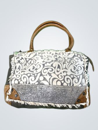 Retroesthetic Fringed Canvas Tote Bag