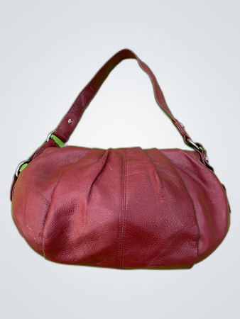 Red Leather Hobo Bag