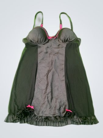 APT.9 Black Satin Slip Dress