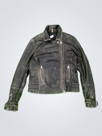 Topshop Black Leather Biker Jacket