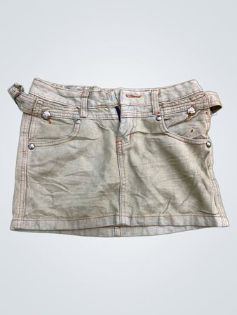 Tan Denim Skirt