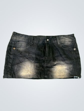 Black Denim Skirt