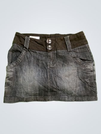 Gray Denim Skirt