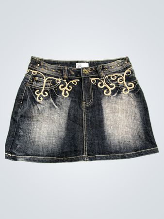 Unbranded Embellished Denim Mini Skirt