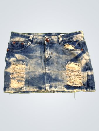 Unbranded Distressed Denim Mini Skirt