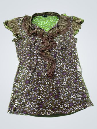 CYS Patterned Ruffle Blouse