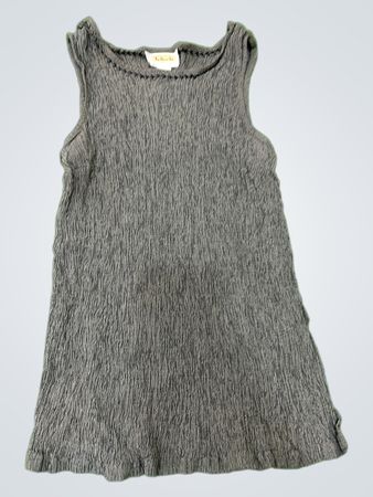 Talbots Petite Gray Crinkle Tank Top