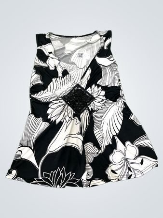Black and White Floral Dress