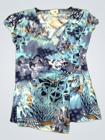Yvonne Marie Blue Floral Short Sleeve Top and Shorts Set