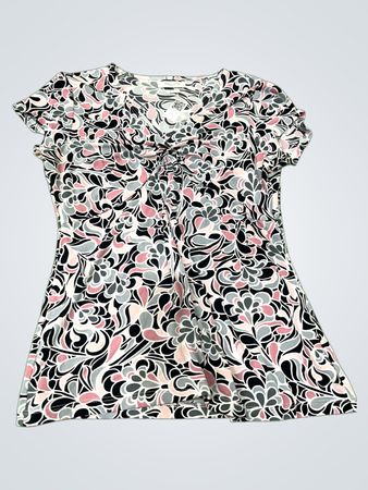 Van Heusen Floral Print Short Sleeve Blouse