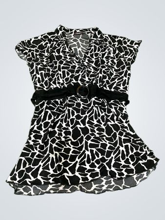 Black and White Giraffe Print Romper
