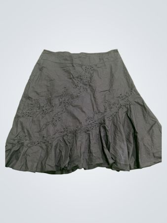Gray Embroidered Skirt