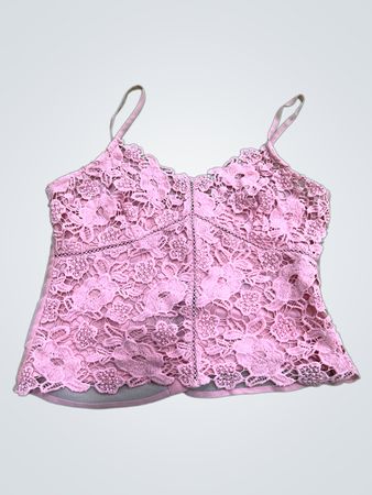 River Island Pink Lace Cami Top