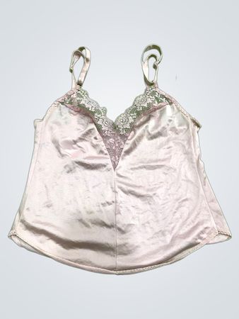 Lace-Trimmed Pink Camisole