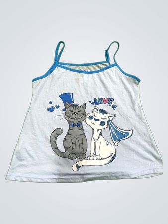 Senna Kids Cat Love Graphic Cami Top