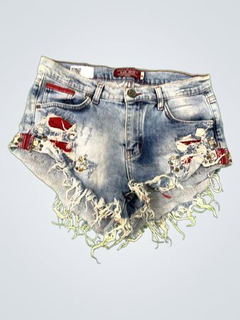 RAW DNM Distressed Denim Shorts