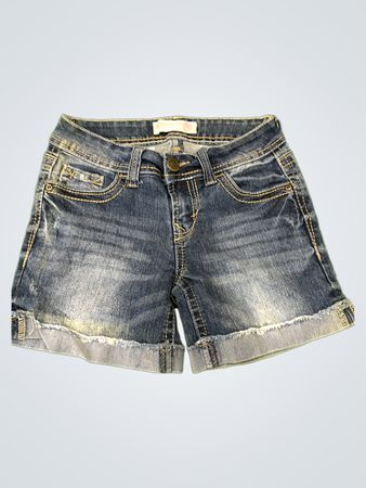 No Boundaries Distressed Denim Shorts