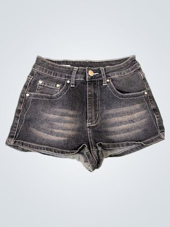 ROMWE Embellished Denim Shorts