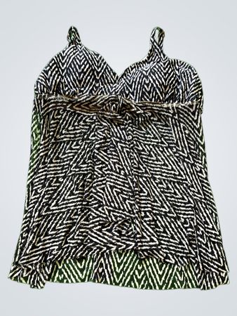 Black and White Patterned Tank Top