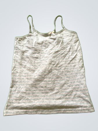 Gray and Pink Striped Tank Top