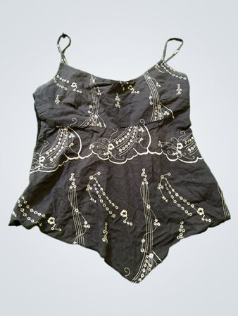 Black Embroidered Romper