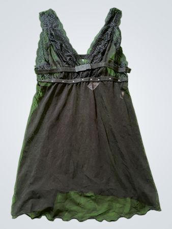 Black Lace Trim Dress