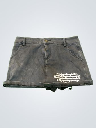 Gray Denim Skirt