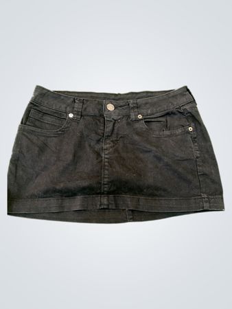 Black Denim Skirt