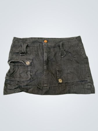 Gray Cargo Skirt