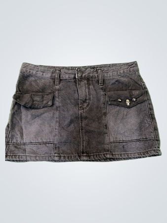 Glam Pouch Denim Skirt