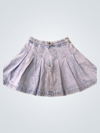 Forever 21 Pleated Denim Mini Skirt