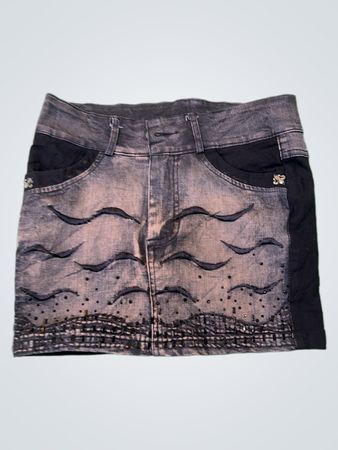 Unbranded Distressed Denim Mini Skirt