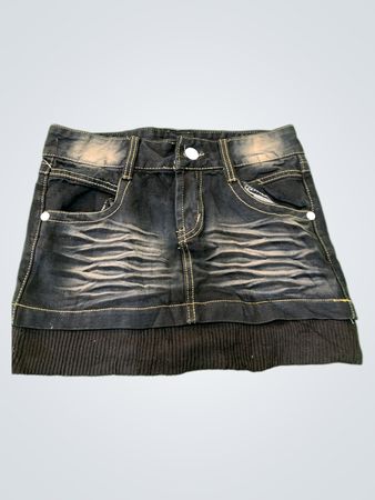 AOKALONG Distressed Denim Skirt