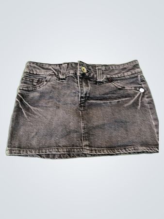 Grey Denim Skirt