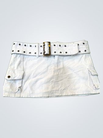 White Denim Skirt