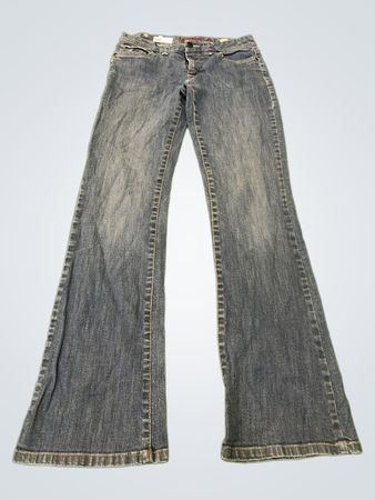 Liquid Flared Low-Rise Jeans