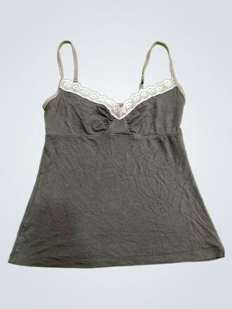 Grey Lace Trim Camisole