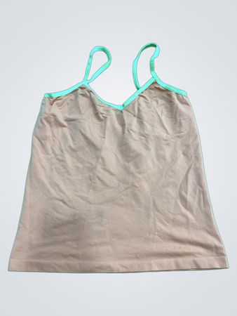 Pink Camisole with Green Trim