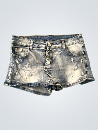 Distressed Denim Shorts