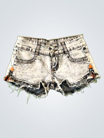 Distressed Denim Shorts