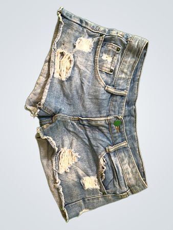 Distressed Denim Shorts