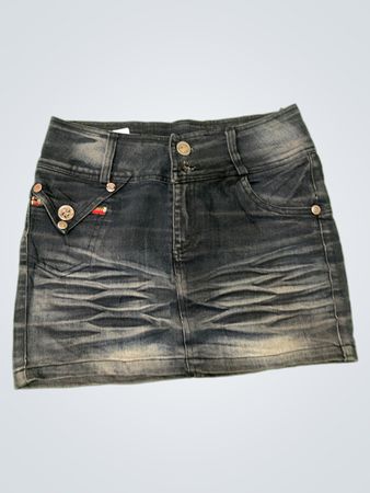 Gray Denim Skirt