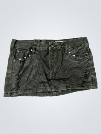 Black Denim Skirt