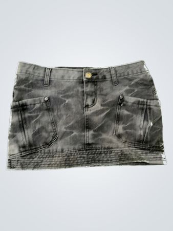 Gray Denim Skirt