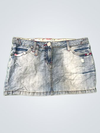 Unbranded Distressed Denim Mini Skirt
