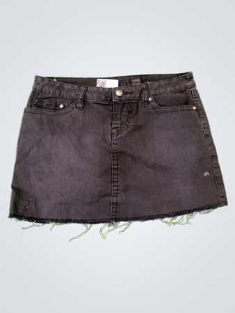 Black Denim Skirt