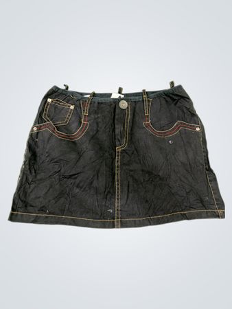 Black Embroidered Skirt