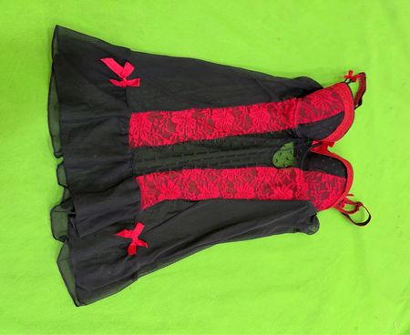Black and Red Lace Dress